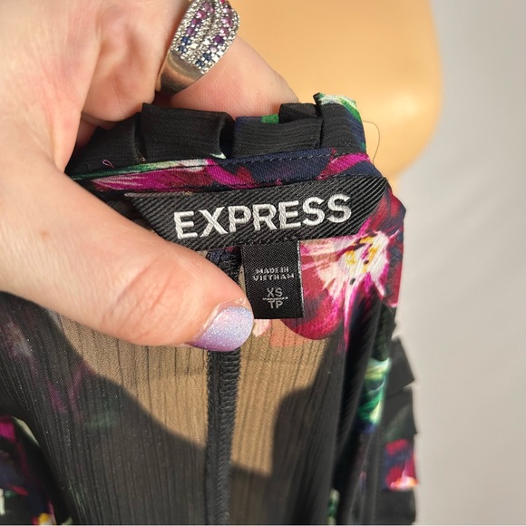 Express Layered Short Sleeve Sheer Dress with Tank Size XS - Picture 3 of 3